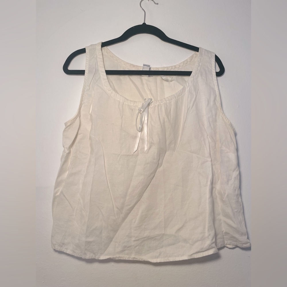 Linen cropped tank, size XL, brand Old Navy
